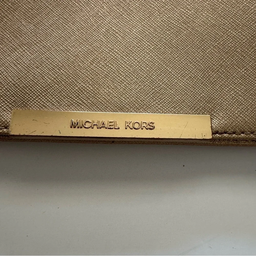 Michael Kors Gold Chain Strap Leather Crossbody Bag